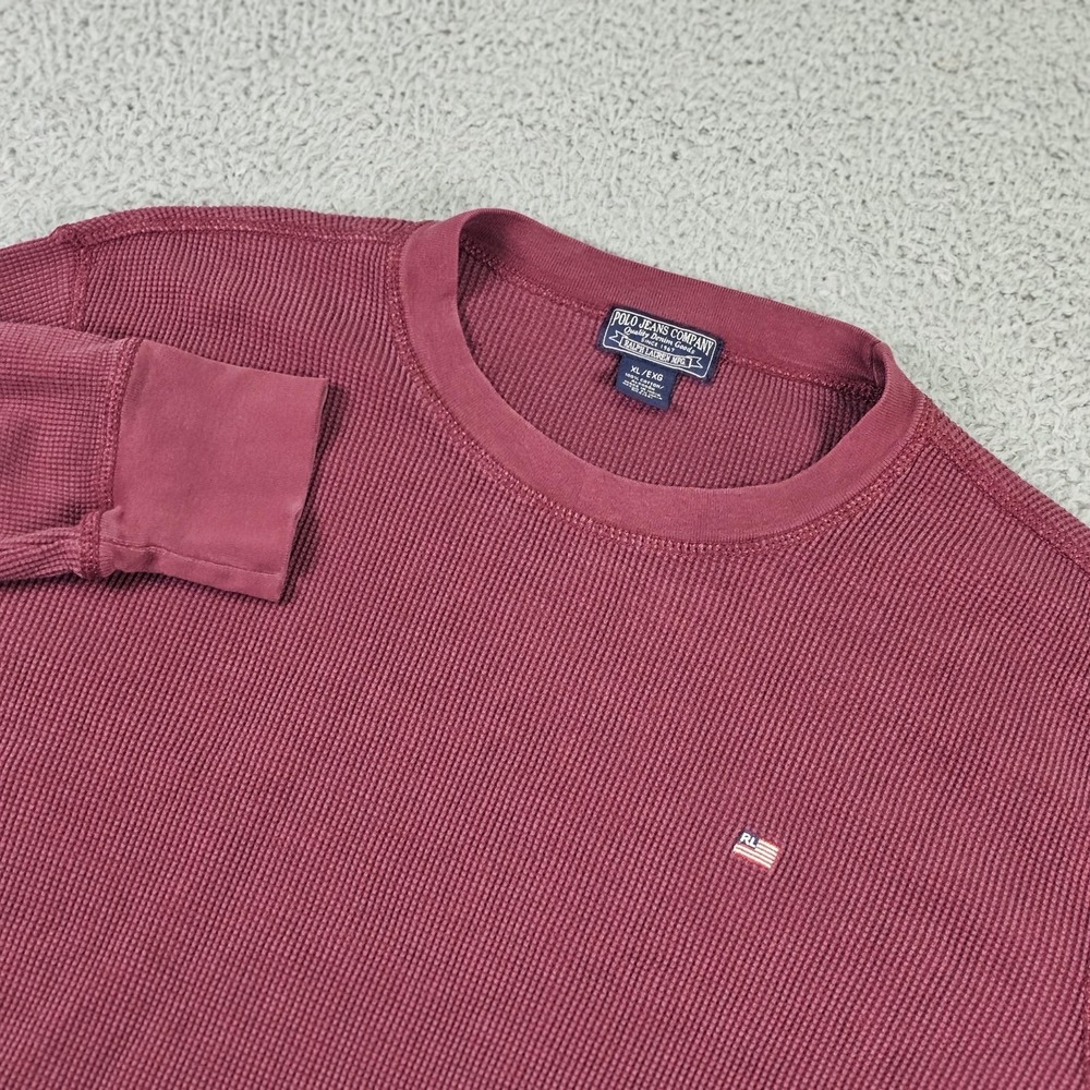 Polo Jeans Company Shirt Mens XL Crewneck Thermal Waffle Long Sleeve Ralph‎